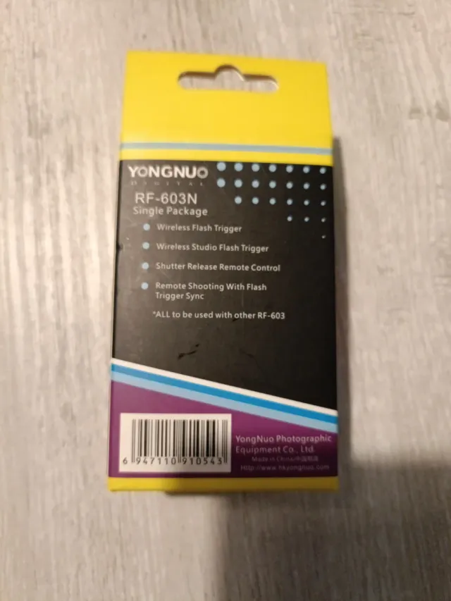 Yongnuo RF-603 Transceptor Disparador Cámara Nikon
