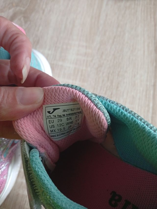 Bambas niña Joma rosas y plateadas