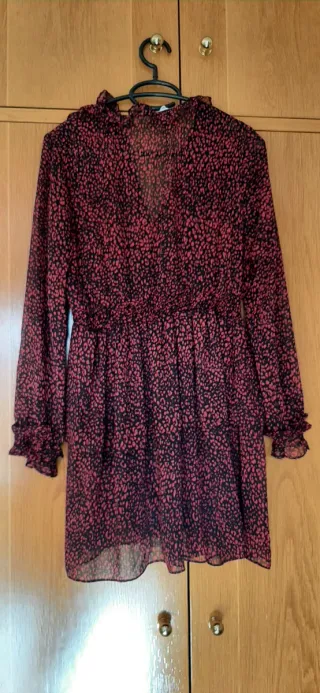 Vestido corto fiesta estampado mujer