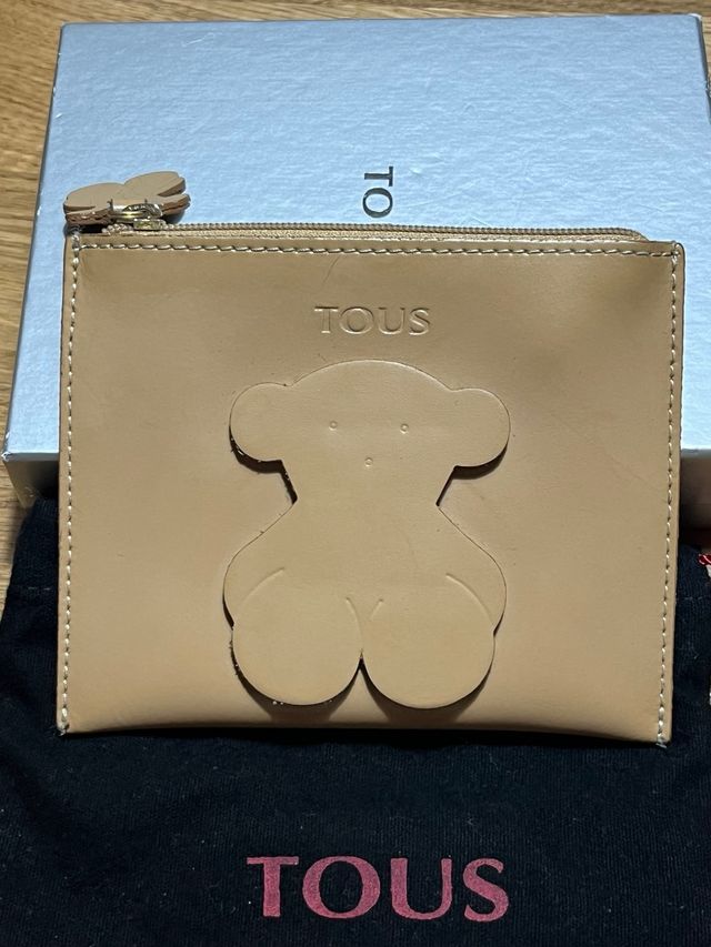 Monedero Tous Piel Beige Oso
