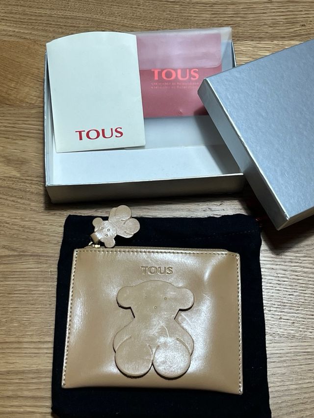 Monedero Tous Piel Beige Oso