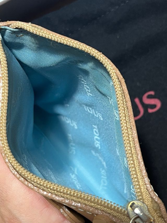 Monedero Tous Piel Beige Oso