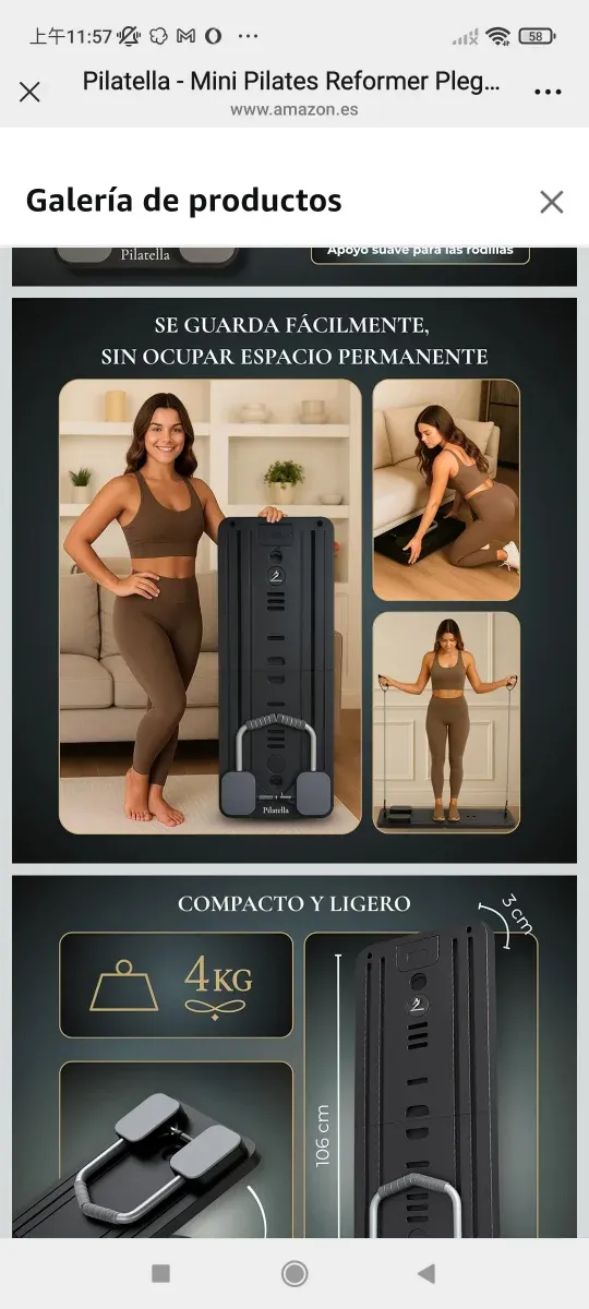 Pilates Reformer Plegable - Máquina Multifuncional