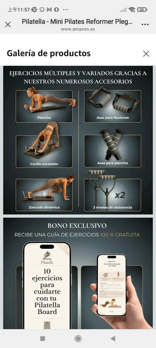 Pilates Reformer Plegable - Máquina Multifuncional