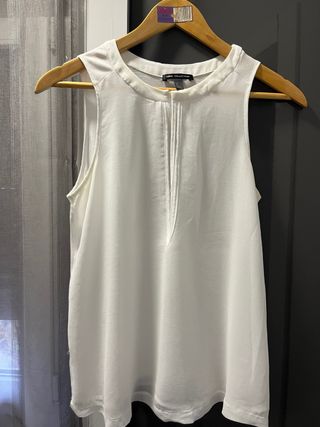 Camiseta Mango Blanca sin Mangas