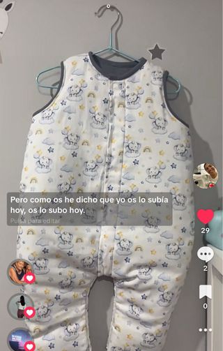 Saco de dormir para bebé con elefantes