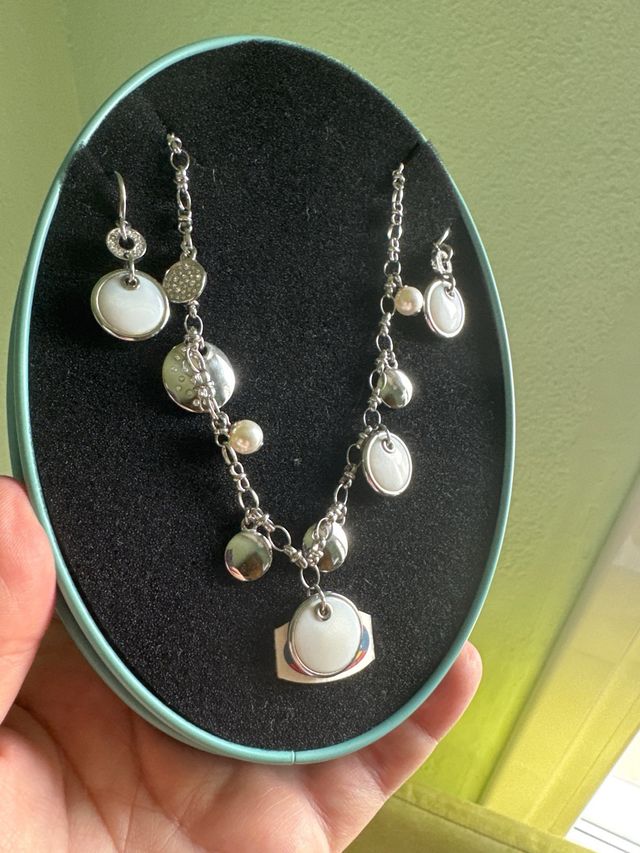 Conjunto Fossil Collar y Pendientes