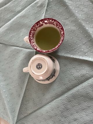 Tazas Cartuja porcelana diseño floral