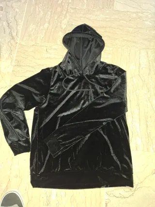 Felpa Made in Italy in velluto nero