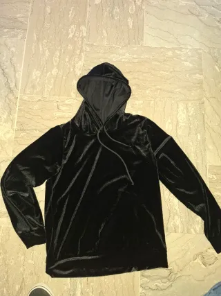 Felpa Made in Italy in velluto nero