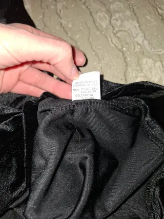 Felpa Made in Italy in velluto nero