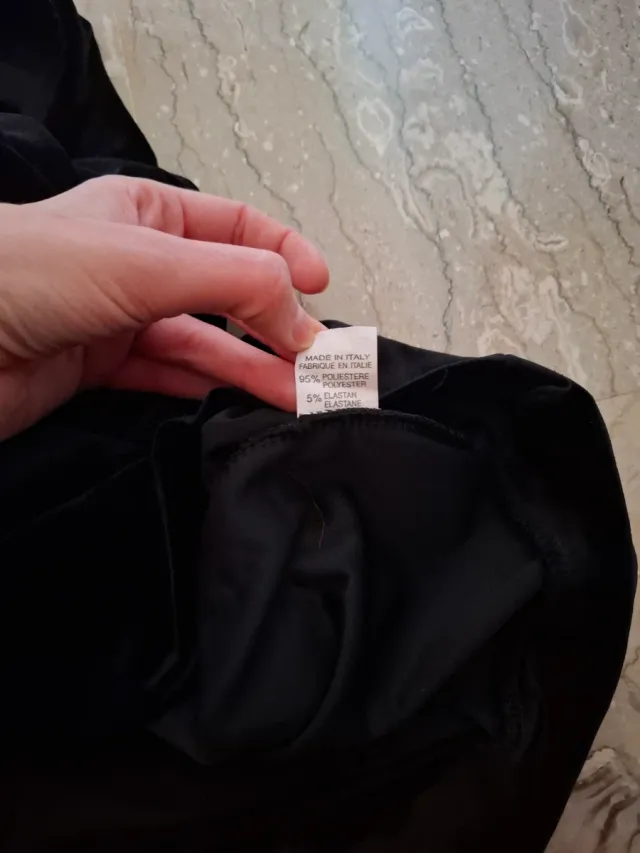 Felpa Made in Italy in velluto nero