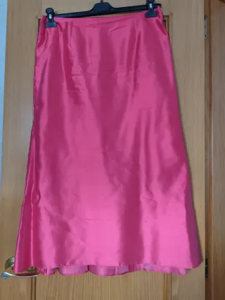 Traje 3 piezas ceremonia rosa estampado