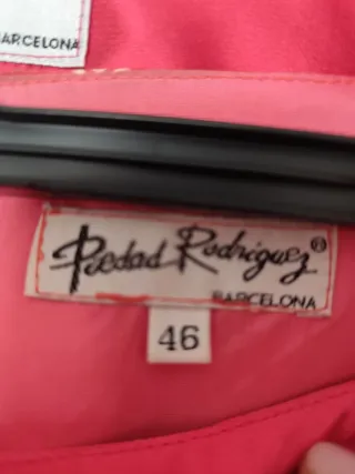 Traje 3 piezas ceremonia rosa estampado