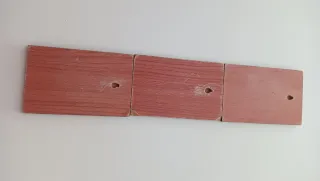 Lote 3 cuadros florales 16,5 x 10,5 cm madera