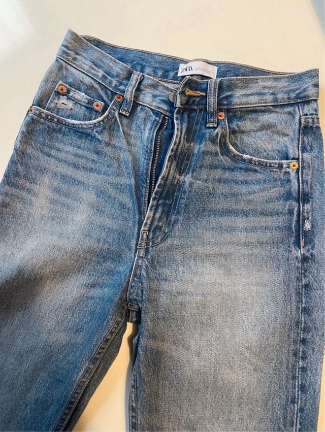 Jeans Zara vita alta gamba dritta