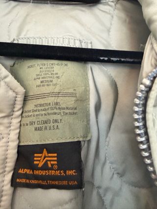 Chaqueta Alpha Industries gris