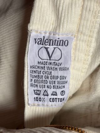 Pantaloni Valentino velluto a coste beige