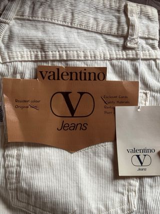 Pantaloni Valentino velluto a coste beige