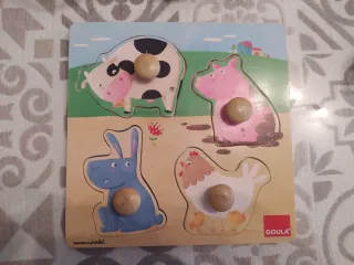 Puzzle Disney y otros animales de madera