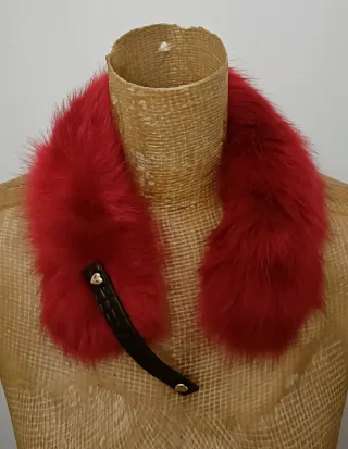 Twin-Set Collo Rosso Pelliccia Eco