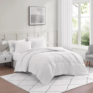 Juego de cama individual blanco 4 piezas