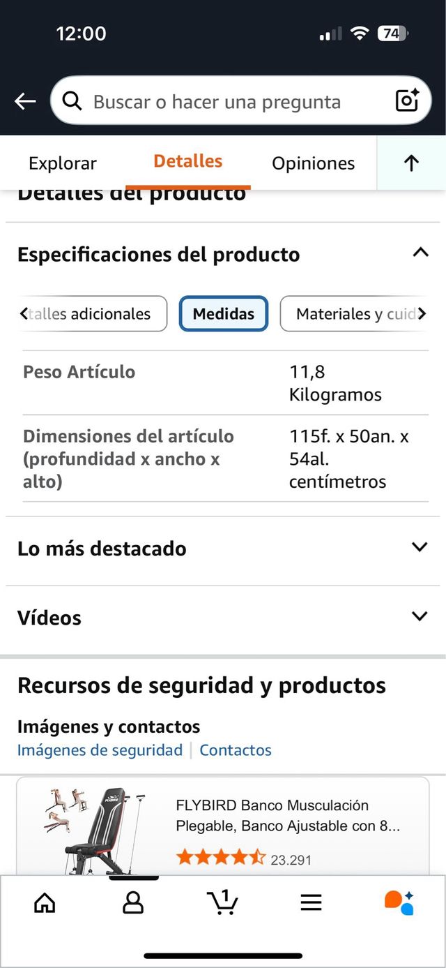 Banco musculación YOLEO plegable