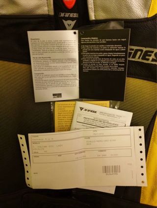 Traje de moto Dainese negro/amarillo