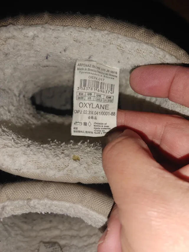 Botas de nieve forradas talla 34- 35. Quechua