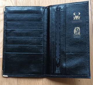 Billetera Cartera Símil Cuero Negro