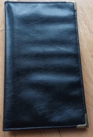 Billetera Cartera Símil Cuero Negro