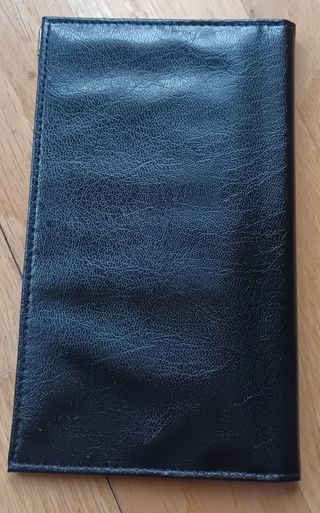 Billetera Cartera Símil Cuero Negro