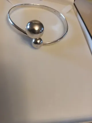 Pulsera Plata Ley 925mm Bolas