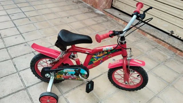 Bicicleta infantil roja Mickey Mouse