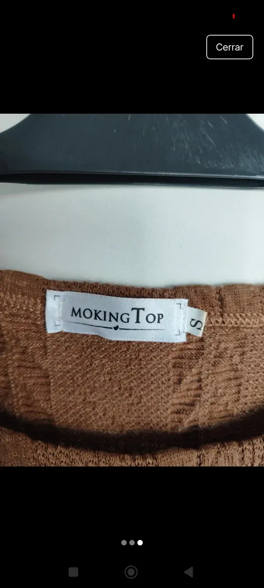 Vestido marrón tejido trenzado