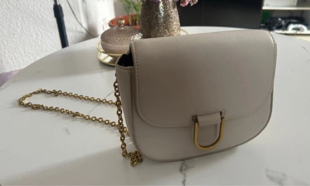 Bolso de hombro Mango Beige