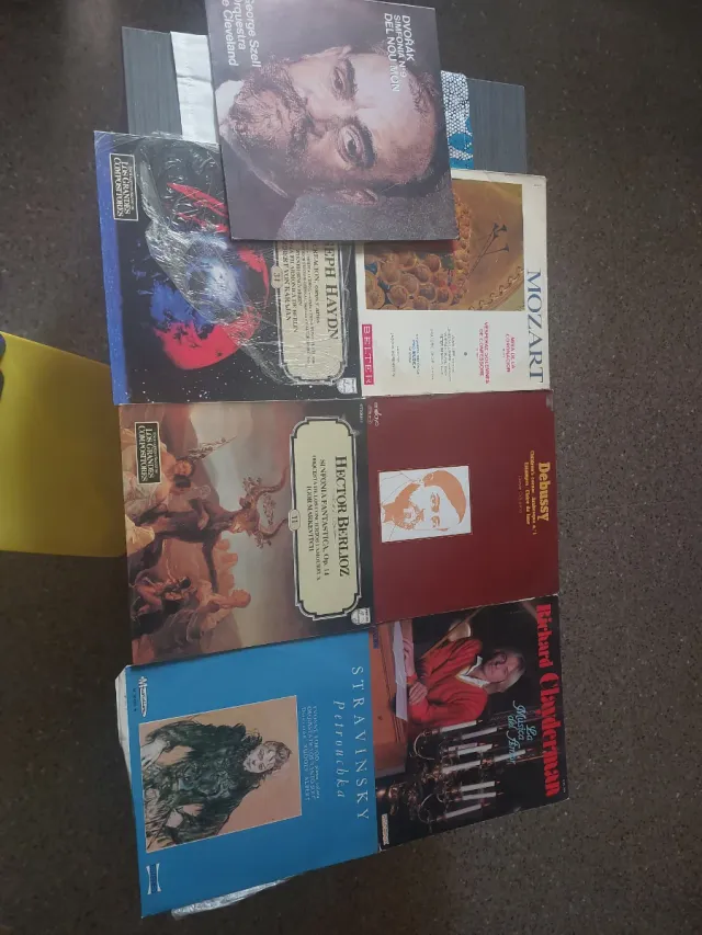 Lote 7 vinilos música clásica Dvorak, Mozart, Debu