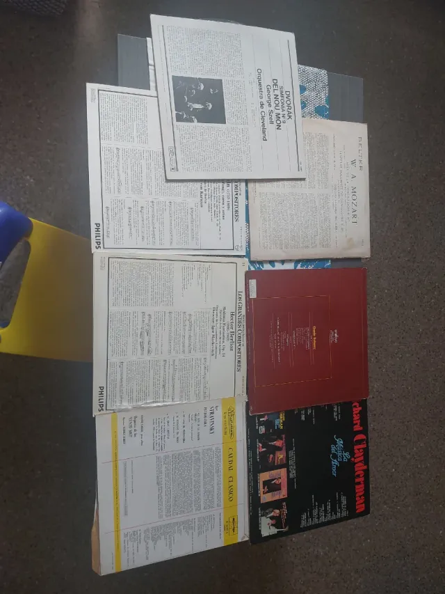 Lote 7 vinilos música clásica Dvorak, Mozart, Debu