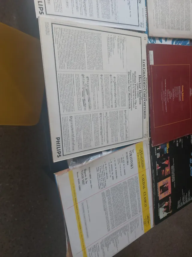 Lote 7 vinilos música clásica Dvorak, Mozart, Debu