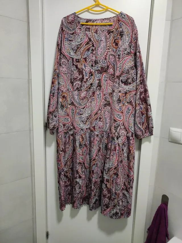 Vestido estampado paisley talla XXL