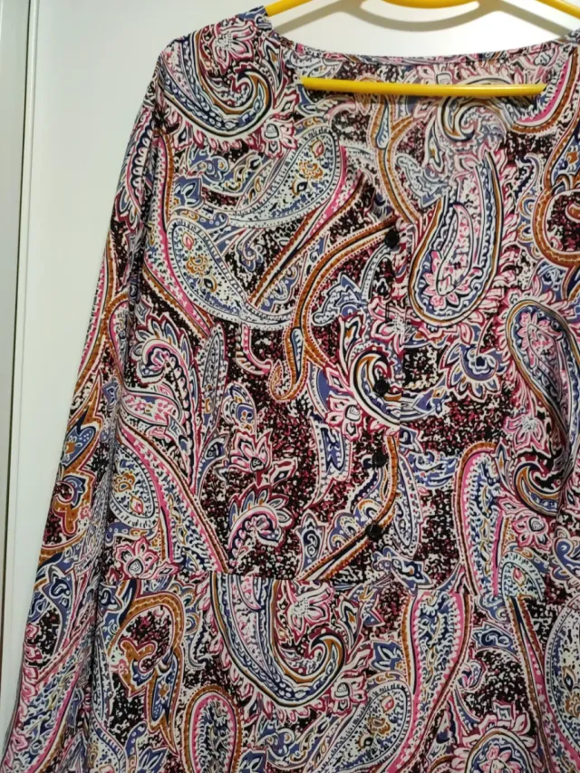 Vestido estampado paisley talla XXL