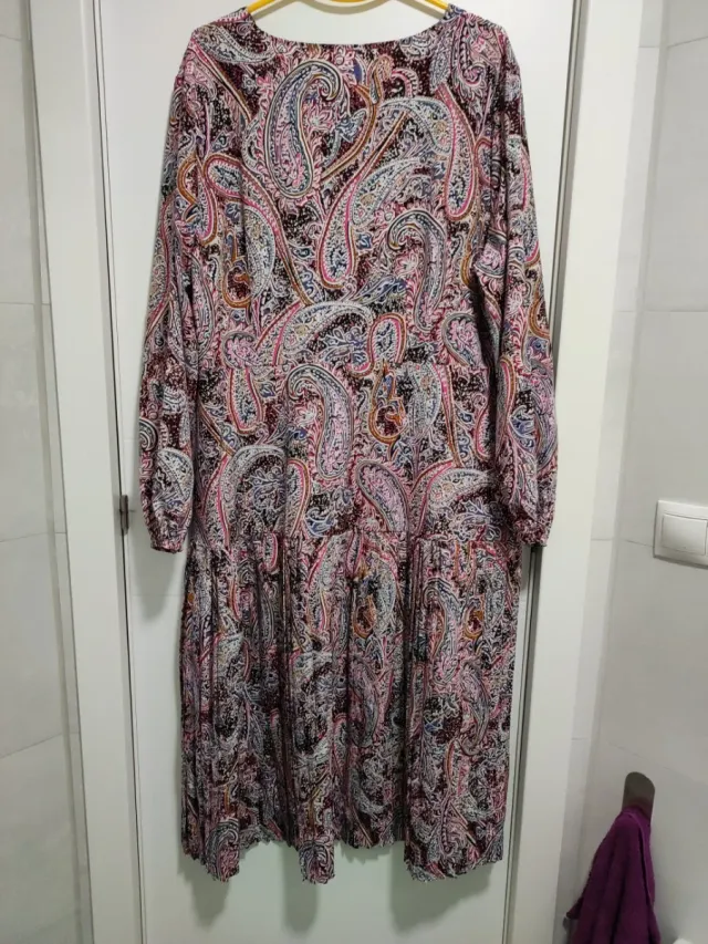 Vestido estampado paisley talla XXL