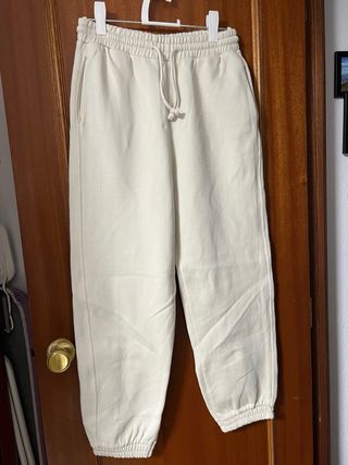 Chándal Zara Beige/Blanco