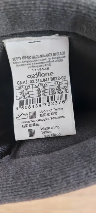 Botas aprés-ski Quechua negras