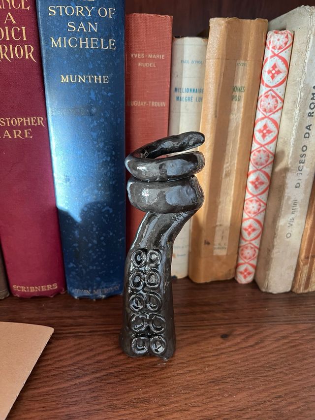 Soprammobile ceramica fatto a mano tentacolo