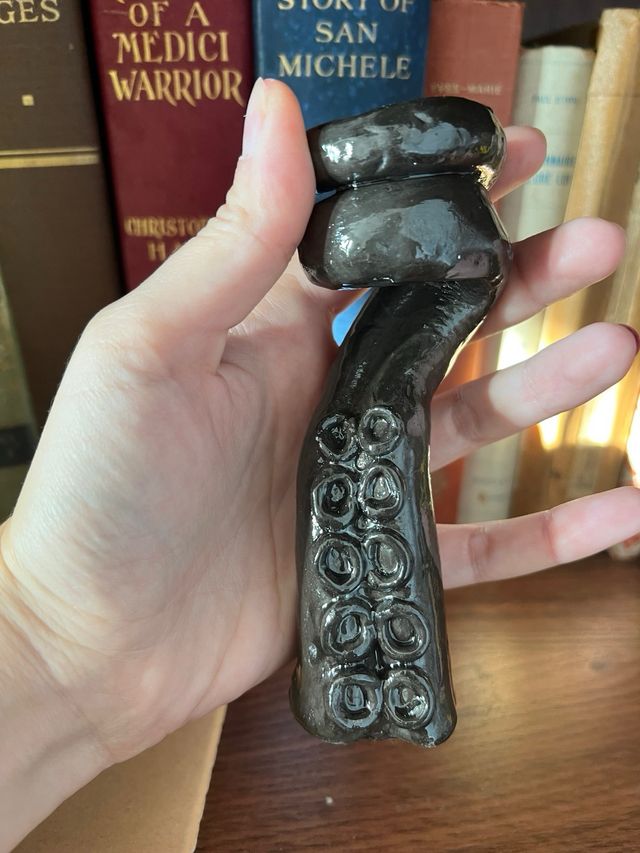 Soprammobile ceramica fatto a mano tentacolo