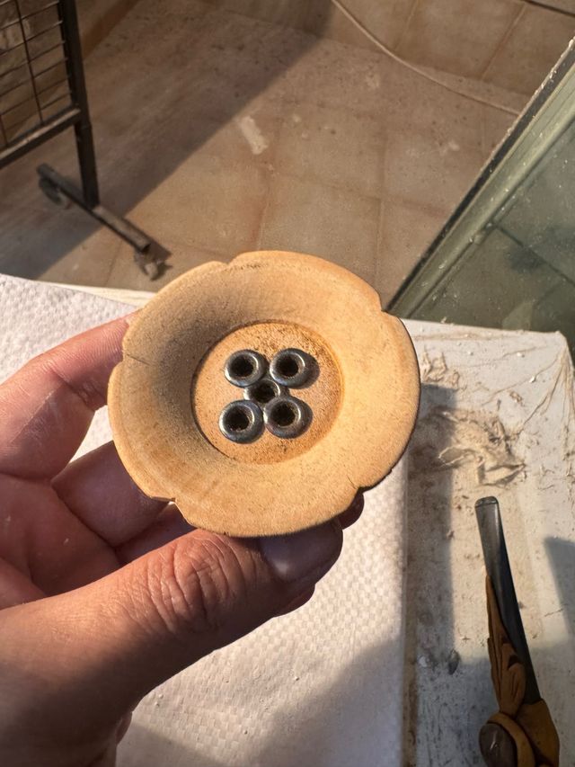 Porta incienso artesanal madera y metal