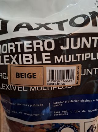 Mortero Junta Flexible Axton Beige 2kg