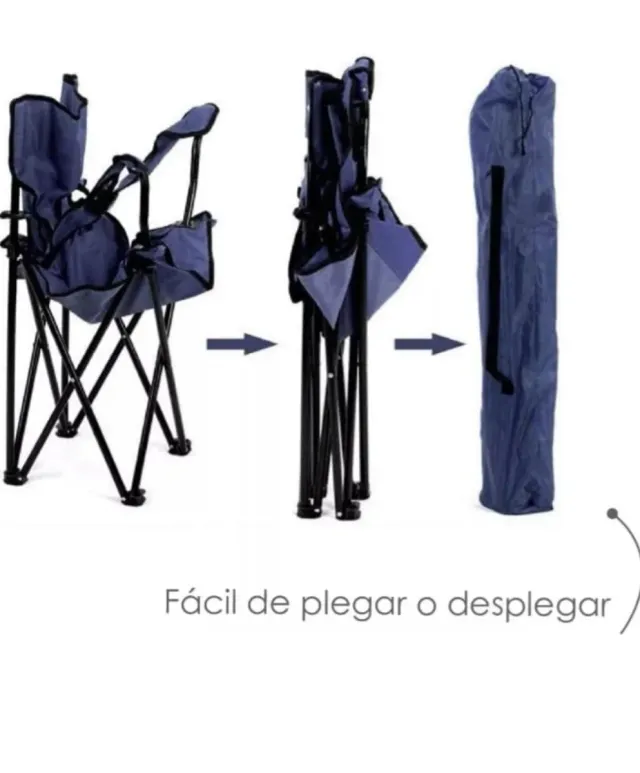 Silla Plegable Camping Azul NUEVA