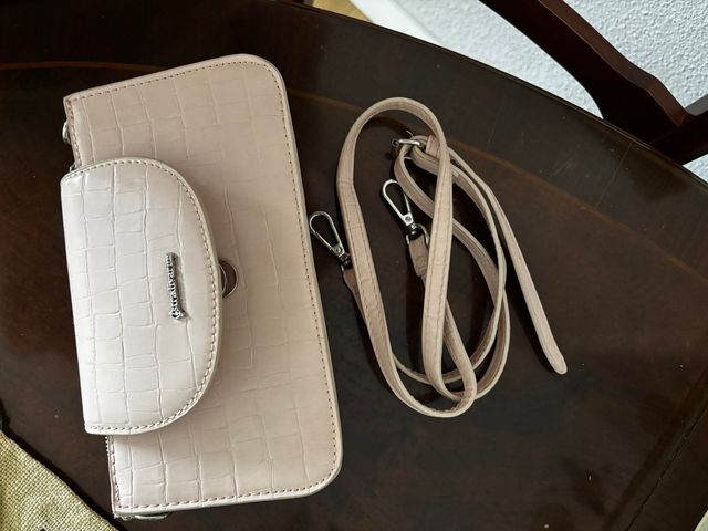 Bolso Stradivarius rosa/beige